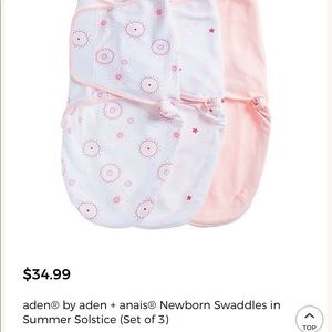 Set of three NEW swaddle sacks